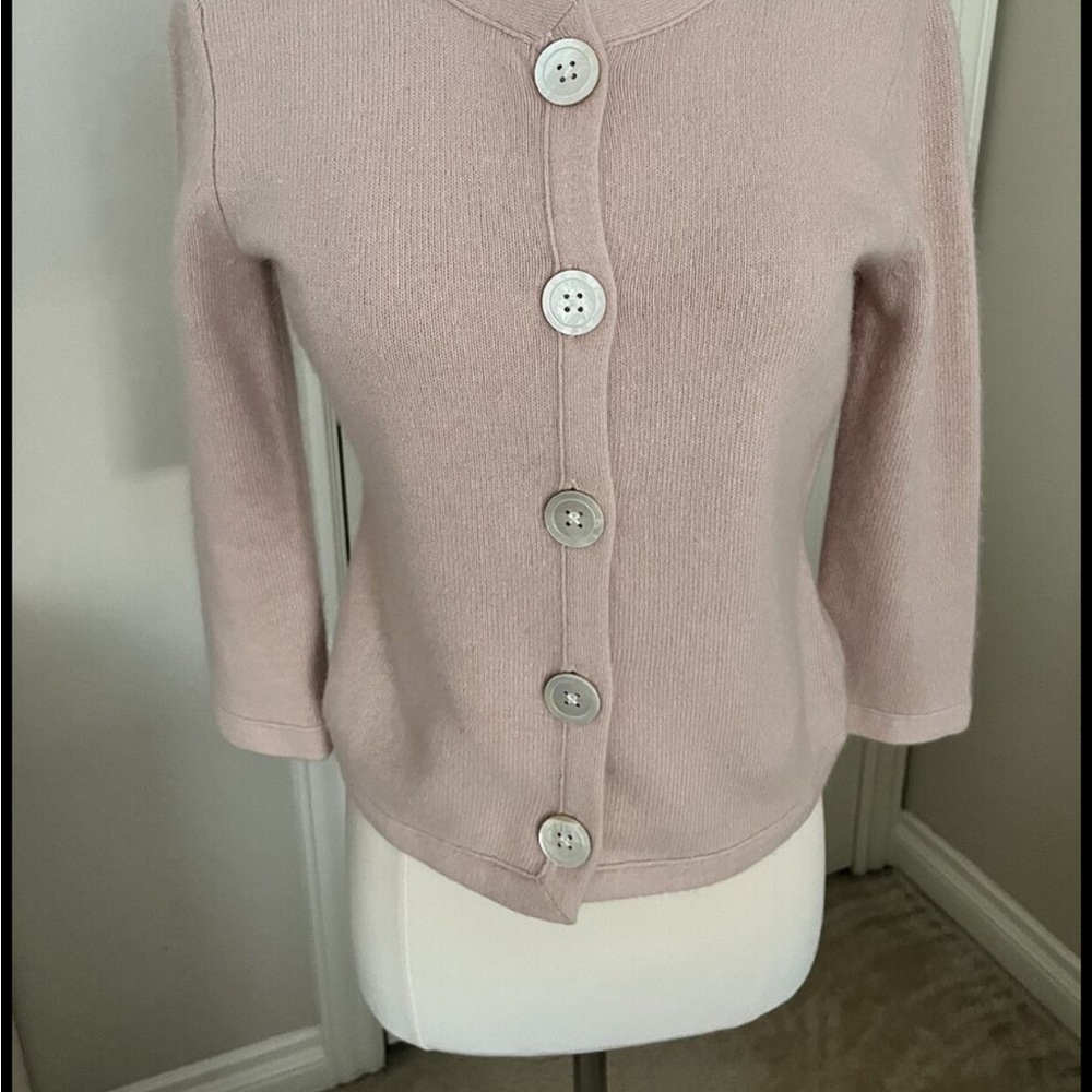 Women's Pink Button-Up Sweater
